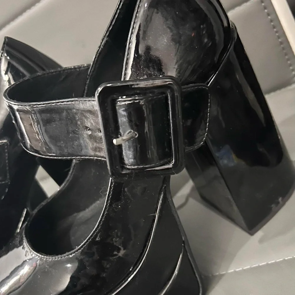 Black Platform Mary Jane Shoes